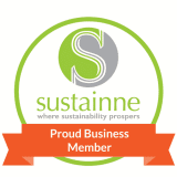 A badge that says sustainne where sustainability prospers.